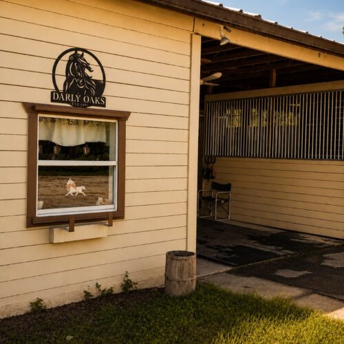 Horse boarding entrance at Darley Oaks Equestrian in Palm City, FL.